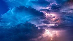 Blue Clouds and Lightning